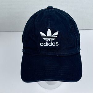Adidas Women's Black Strap Back Cap with Classsic Trefoil Logo One Size; Sports